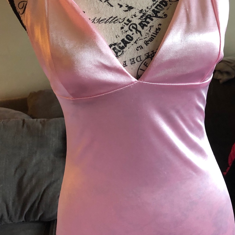 Womens Pink Body Con Mini Dress